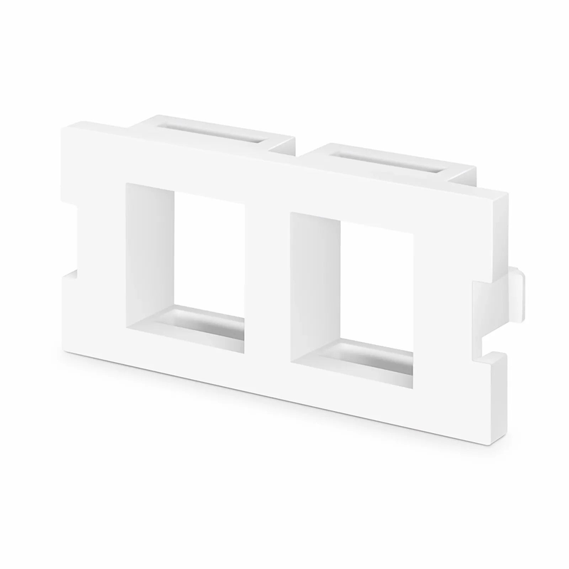 FyberOptix 2-Port MOS Adapter, 1 Unit High, White