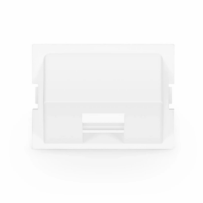 FyberOptix 1-Port Angled MOS Adapter, 1.5 Units High, White