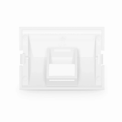 FyberOptix 1-Port Angled MOS Adapter, 1.5 Units High, White