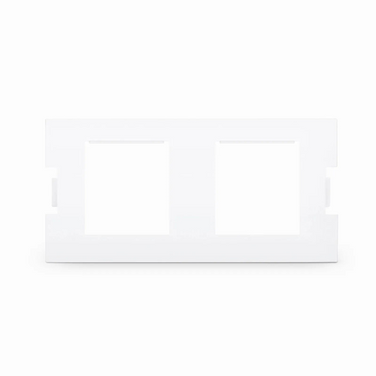 FyberOptix 2-Port MOS Adapter, 1 Unit High, White