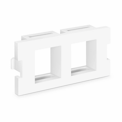 FyberOptix 2-Port MOS Adapter, 1 Unit High, White