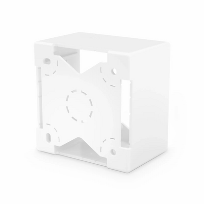 FyberOptix French-style Single Gang Back Box, White, 3.38" x 3.38"