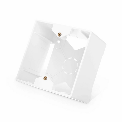 FyberOptix French-style Single Gang Back Box, White, 3.38" x 3.38"