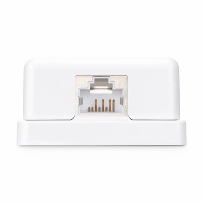 FyberOptix Cat6a RJ45 Shielded Surface Mount Box, 1 Port, White
