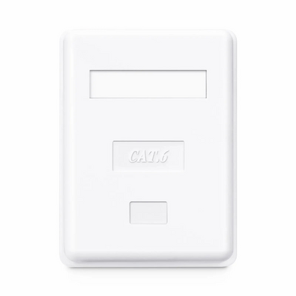 FyberOptix Cat6 RJ45 Unshielded Surface Mount Box, 1 Port, White