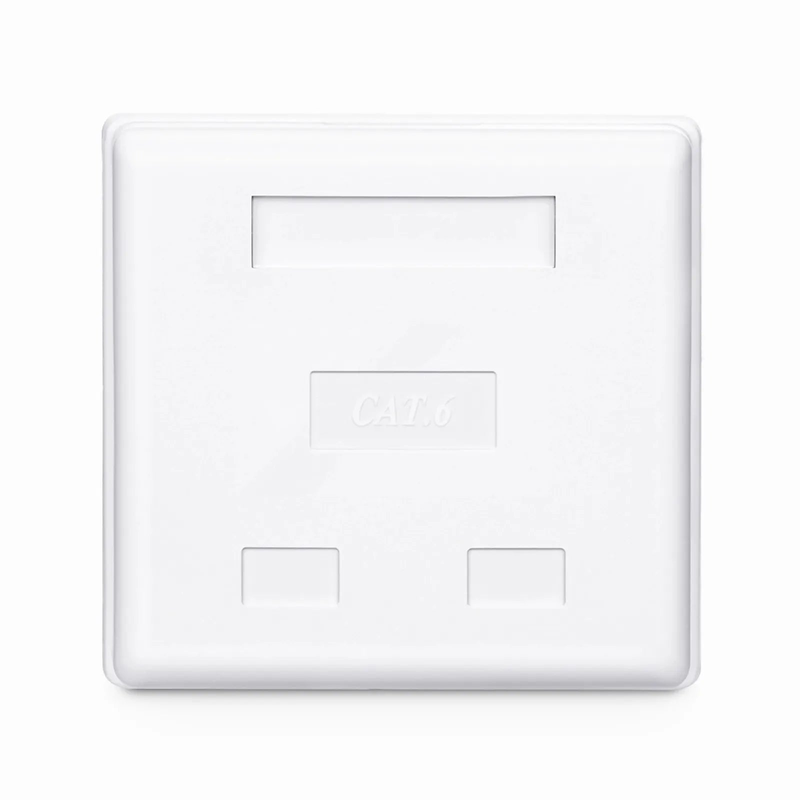 FyberOptix Cat6 RJ45 Shielded Surface Mount Box, 2 Ports, White