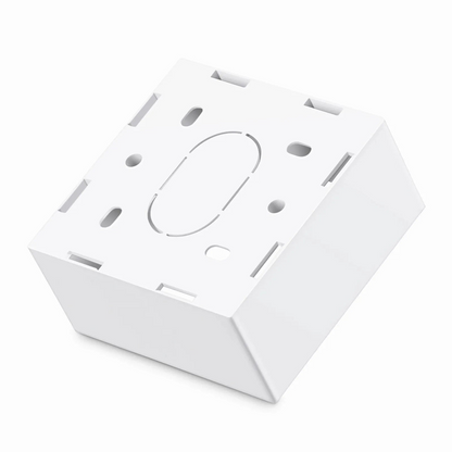 FyberOptix British-Style Single Gang Back Box, White, 3.39''x3.39''