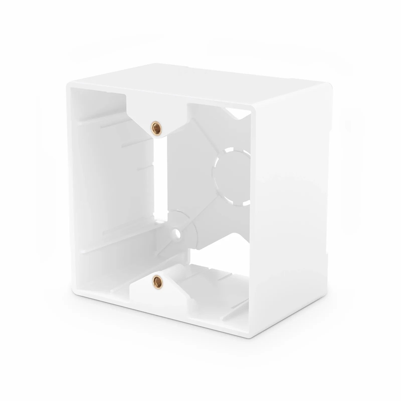 FyberOptix French-style Single Gang Back Box, White, 3.38" x 3.38"