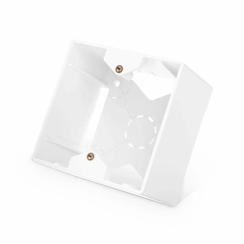 FyberOptix French-style Single Gang Back Box, White, 3.38" x 3.38"