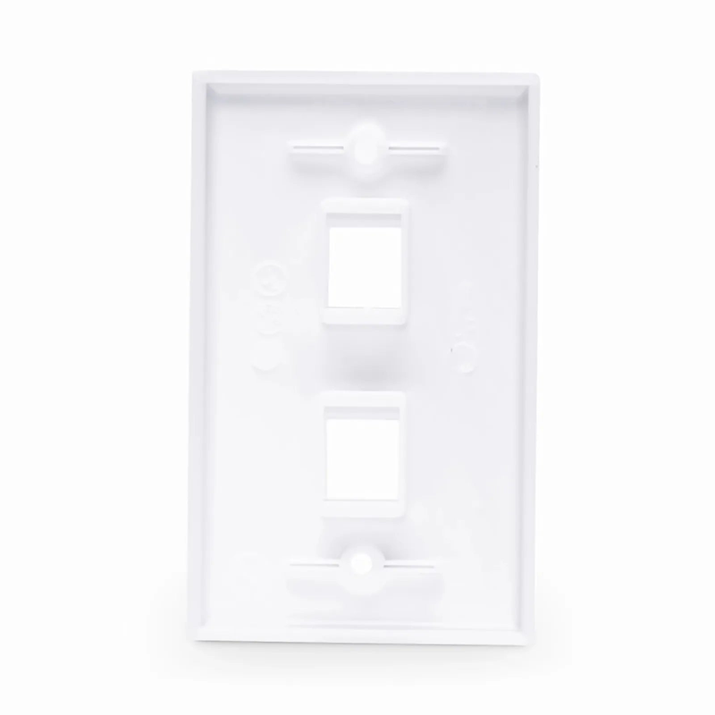 FyberOptix Two Ports Keystone Single Gang Wall Plate