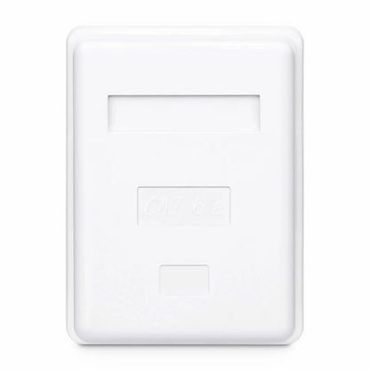 FyberOptix Cat6a RJ45 Shielded Surface Mount Box, 1 Port, White