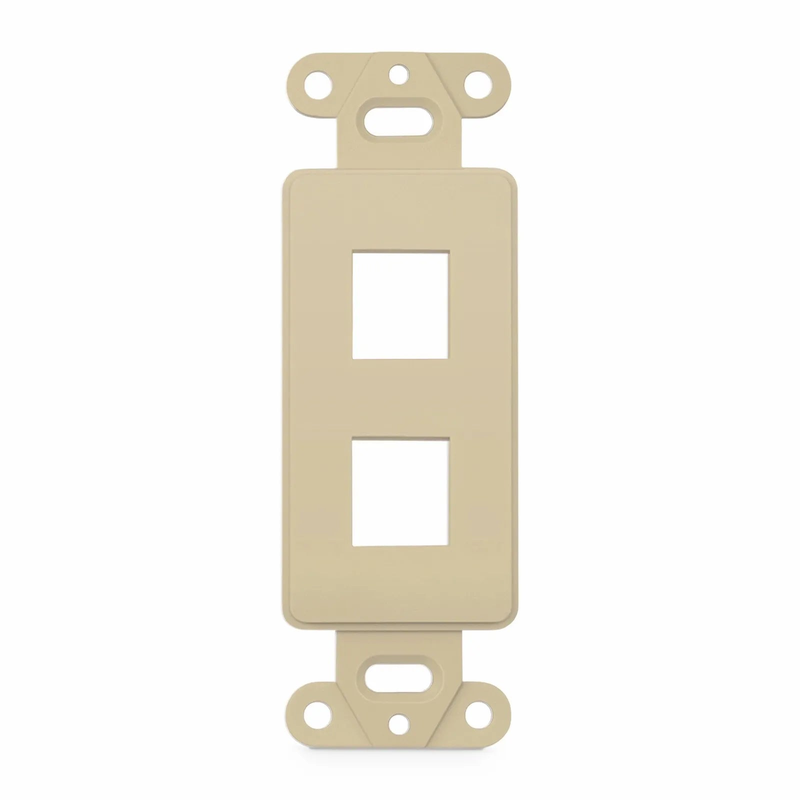 FyberOptix SyncEaseFFSystem Faceplate Frame Keystone Insert, 2 Ports, Ivory, 4.09'' x 1.4''