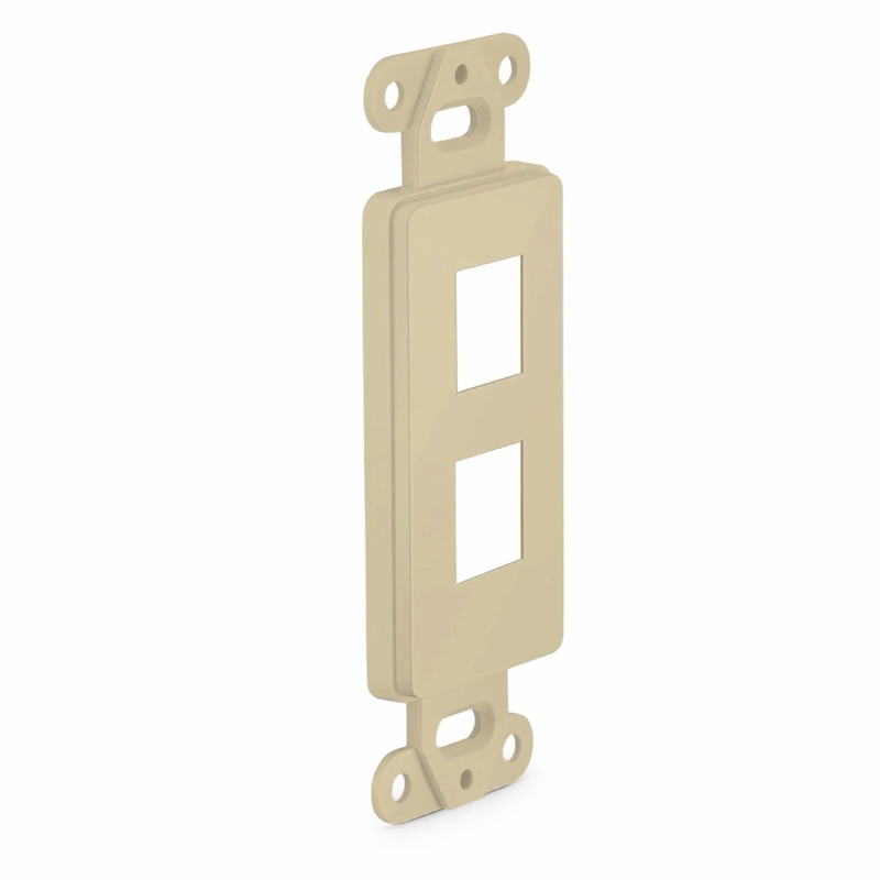FyberOptix SyncEaseFFSystem Faceplate Frame Keystone Insert, 2 Ports, Ivory, 4.09'' x 1.4''