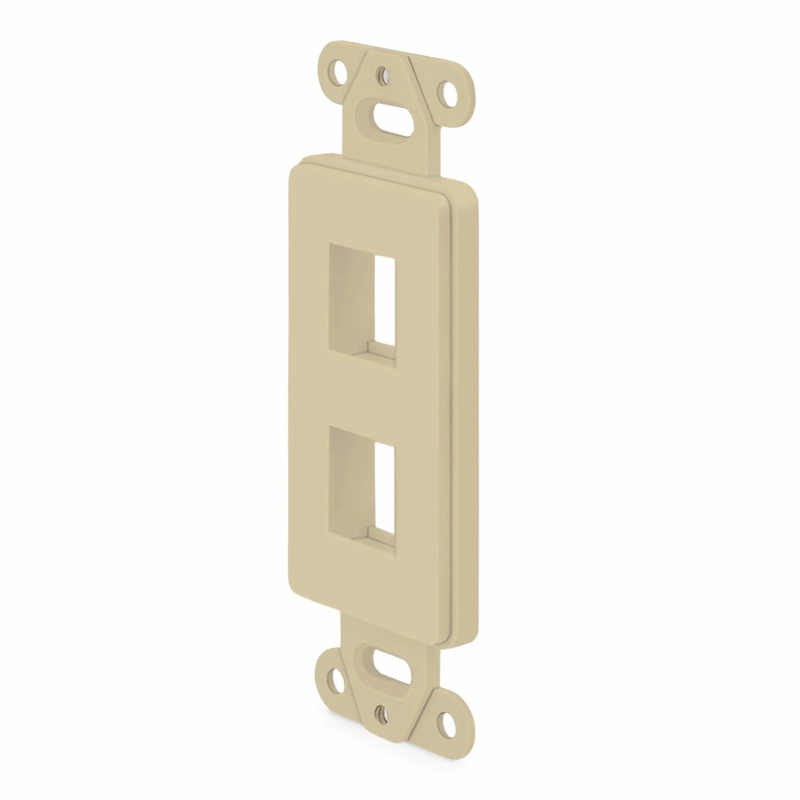 FyberOptix SyncEaseFFSystem Faceplate Frame Keystone Insert, 2 Ports, Ivory, 4.09'' x 1.4''