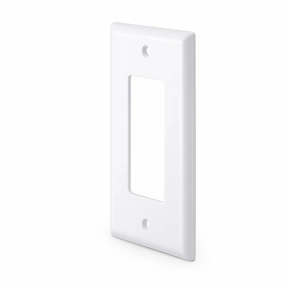 FyberOptix Single Gang Faceplate Frame, White, 4.87'' x 2.95''