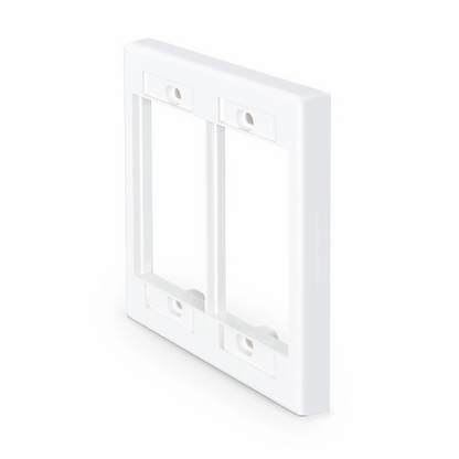 FyberOptix Dual-Gang MOS Faceplate Frame, White