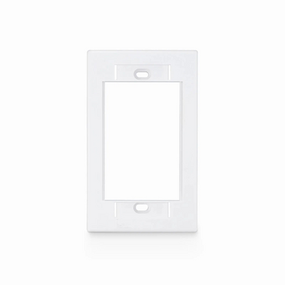 FyberOptix Single-Gang MOS Faceplate Frame, White
