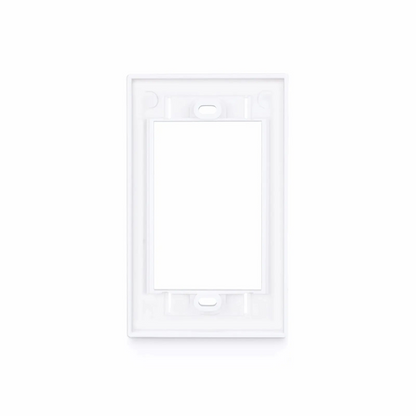 FyberOptix Single-Gang MOS Faceplate Frame, White