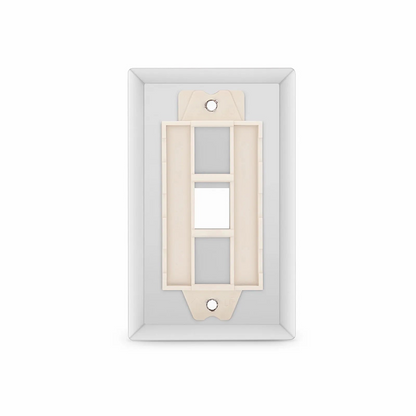 FyberOptix SyncEase Stainless Steel One Port Keystone Single Gang Wall Plate