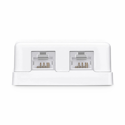 FyberOptix Cat6a RJ45 Shielded Surface Mount Box, 2 Ports, White