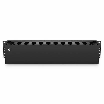 FyberOptix Horizontal Single Sided Manager, 2RU, Finger Duct with Cover, 3.43 in. Depth