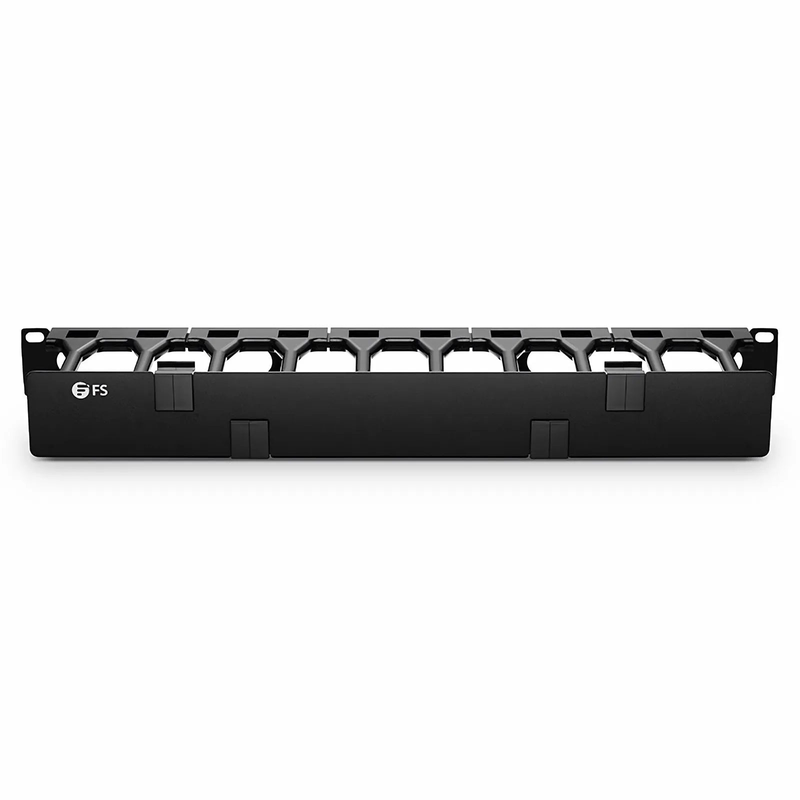 FyberOptix Horizontal Single Sided Steel Manager, 1RU, Finger Duct with Cover, 4.44 in. Depth
