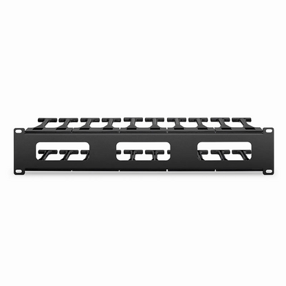 FyberOptix Horizontal Single Sided High Capacity Cable Manager, 2RU, Finger Duct with Cover, 4.56 in. Depth