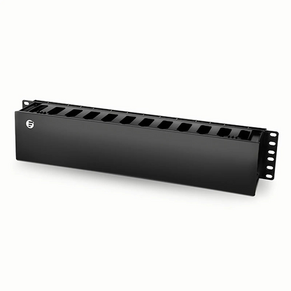 FyberOptix Horizontal Single Sided Manager, 2RU, Finger Duct with Cover, 3.43 in. Depth