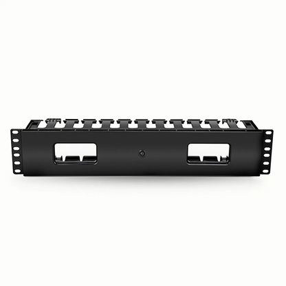 FyberOptix Horizontal Single Sided Manager, 2RU, Finger Duct with Cover, 3.43 in. Depth