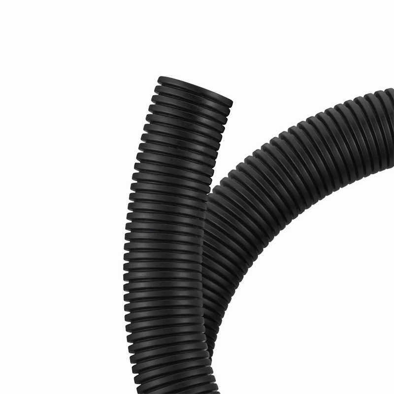 FyberOptix 25m (82ft) Black Flame Retardant Polypropylene Convoluted Tubing, 23mm Inside Diameter