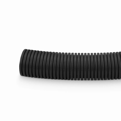 FyberOptix 25m (82ft) Black Flame Retardant Polypropylene Convoluted Tubing, 23mm Inside Diameter