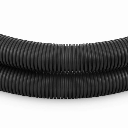 FyberOptix 25m (82ft) Black Flame Retardant Polypropylene Convoluted Tubing, 23mm Inside Diameter