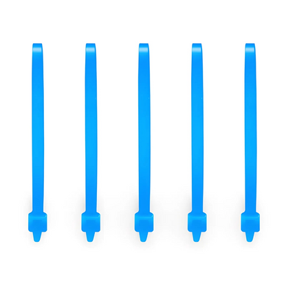 FyberOptix 100-Pack 4in.L x 0.1in.W Self-Locking Nylon Cable Ties, Blue