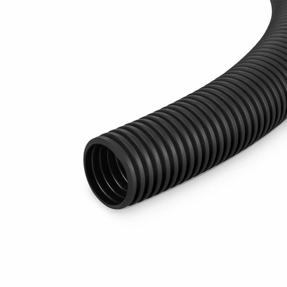 FyberOptix 10m (33ft) Black Flame Retardant Polypropylene Convoluted Tubing, 19mm Inside Diameter