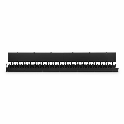 FyberOptix Vertical Single Sided Steel Cable Manager, 45RU, Bend Radius Finger, 5.5 in. Wide