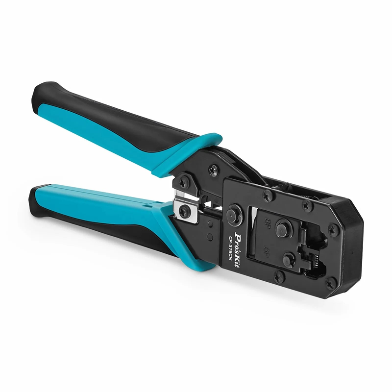 FyberOptix Pro'sKitA® All-in-one Modular Tool, Wire Stripper Cutter Crimper for 6P/8P Modular Plugs with Safety Baffle