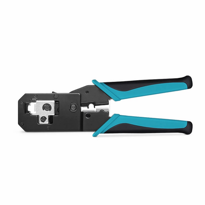 FyberOptix Pro'sKitA® All-in-one Modular Tool, Wire Stripper Cutter Crimper for 6P/8P Modular Plugs with Safety Baffle