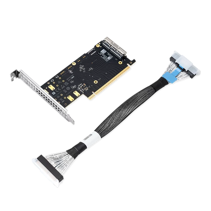 NVIDIA/Mellanox C8180X (930-9XAX6-0025-000) Socket Direct/MultiHost Auxiliary Kit for Additional PCIe Gen6x16 Connection, 250mm MCIO Harness SFPS