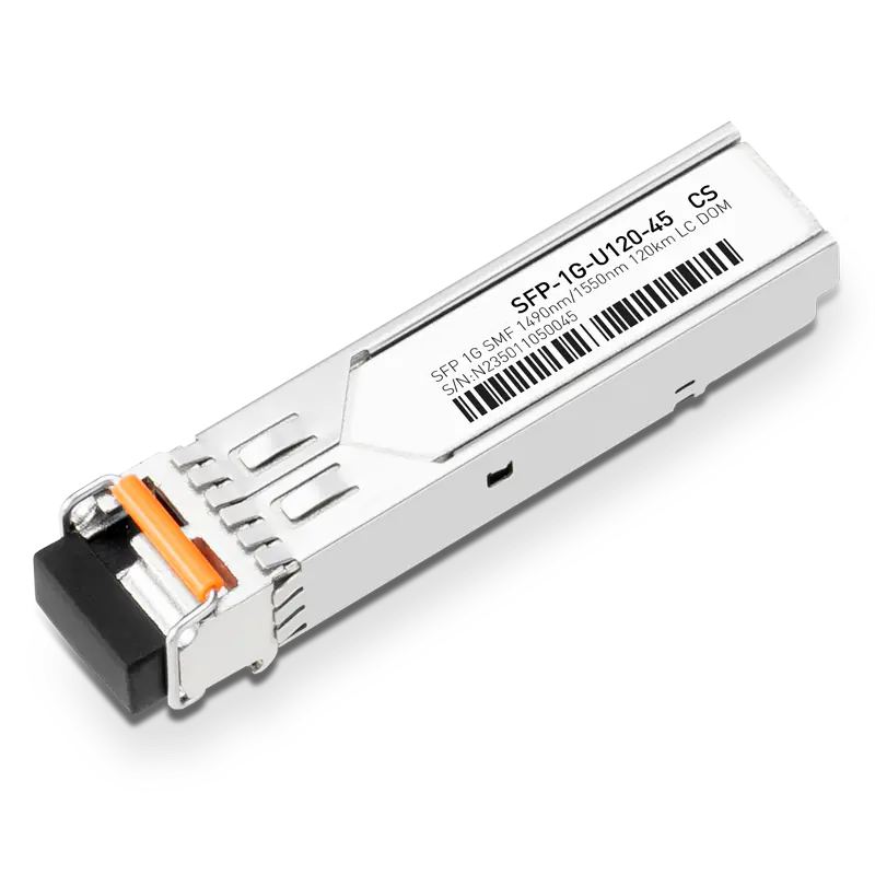 Extreme MGBIC-BX80-U Compatible 1GBASE-U80-45 SFP TX-1490nm/RX-1550nm 80km DOM Simplex LC Transceiver Module for SMF SFPS
