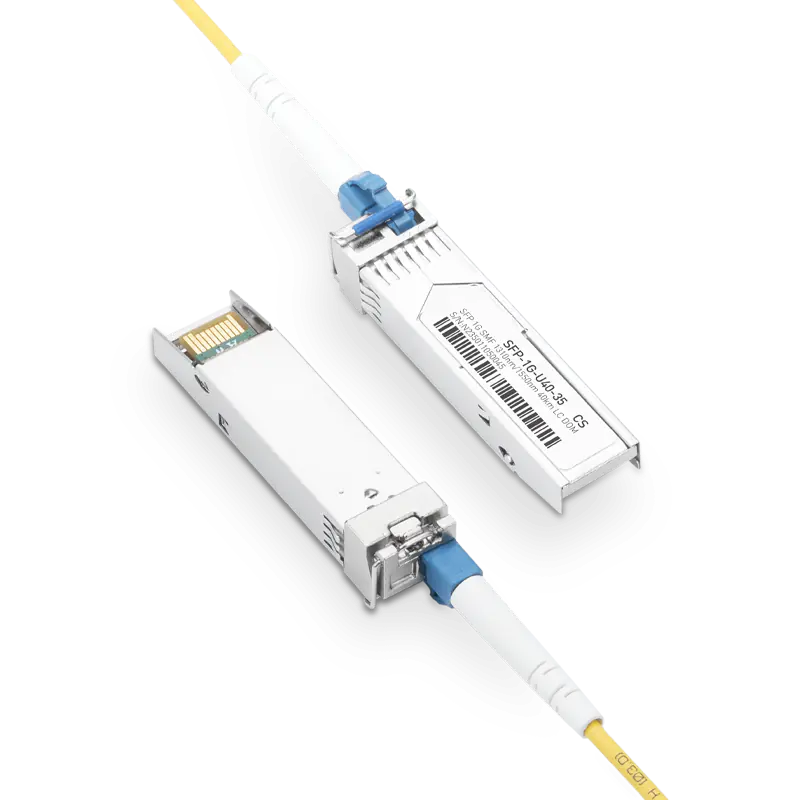 Brocade E1MG-1G-BXU-40 Compatible 1GBASE-U40-35 SFP TX-1310nm/RX-1550nm 40km DOM Simplex LC Transceiver Module for SMF SFPS