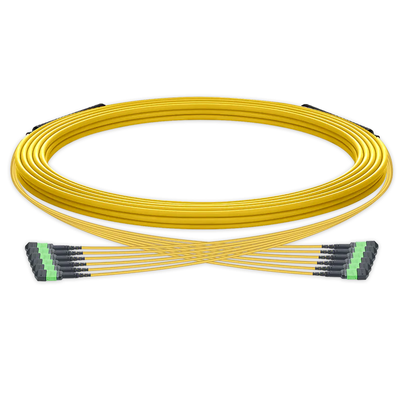 70m (230ft) Pre-terminated MPO trunk cable, 72 Fibers, 6 x MPO-12 APC (Male) to 6 x MPO-12 APC (Male) Single Mode (OS2) Type B, LSZHÃƒÂ¯Ã‚Â¼Ã‹â€ OFNRÃƒÂ¯Ã‚Â¼Ã¢â‚¬Â°, 0.35dB Max, Yellow, breakout 80cm SFPS