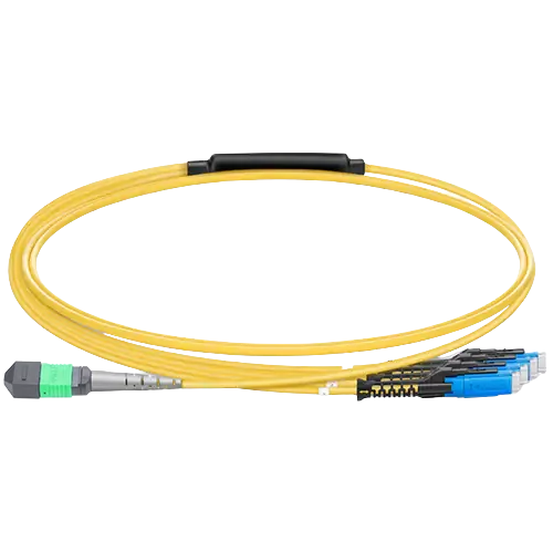1m (3ft) MPO-8 APC (Female) to 4x MDC Duplex UPC Single-mode (OS2) Harness, Type B, LSZH, Yellow SFPS