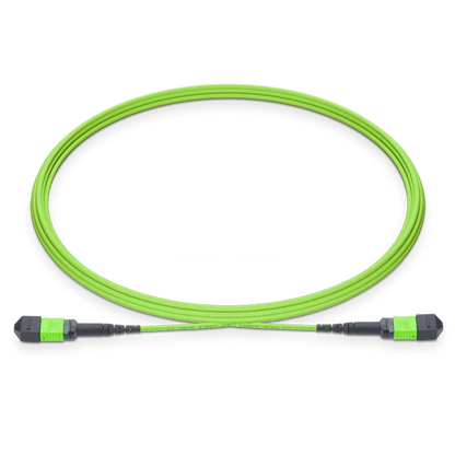 1m (3ft) MPO-12 UPC (Female) to MPO-12 UPC (Female) 12 Fibers Multimode (OM5) Jumper, Type B, LSZH, 3.0mm, Max IL ÃƒÂ¢Ã¢â‚¬Â°Ã‚Â¤ 0.35dB, Lime Green SFPS