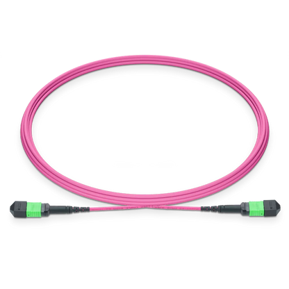 NVIDIA/Mellanox Compatible 2m (7ft) MPO-12 APC (Female) to MPO-12 APC (Female) 12 Fibers Multimode (OM4) Jumper, Type B, LSZH, 3.0mm, Max IL ÃƒÂ¢Ã¢â‚¬Â°Ã‚Â¤ 0.35dB, Magenta SFPS