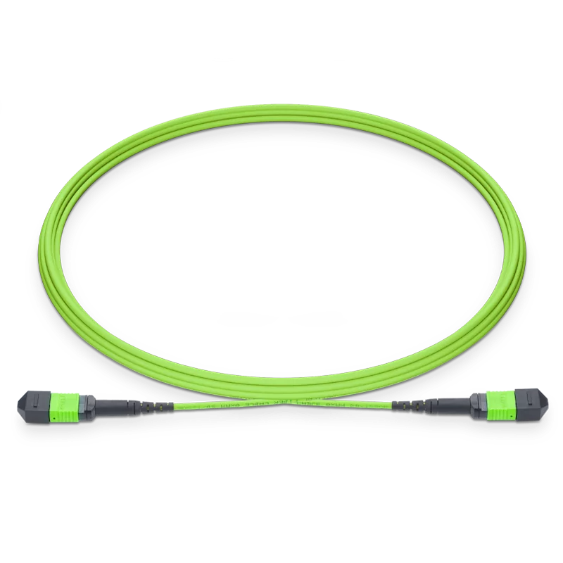 1m (3ft) MPO-12 UPC (Female) to MPO-12 UPC (Female) 12 Fibers Multimode (OM5) Jumper, Type B, LSZH, 3.0mm, Max IL ÃƒÂ¢Ã¢â‚¬Â°Ã‚Â¤ 0.35dB, Lime Green SFPS