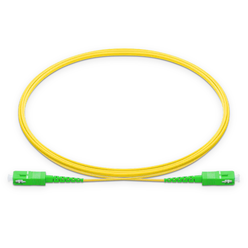 15m (49ft) SC APC to SC APC Simplex OS2 Single Mode LSZH 2.0mm Fiber Optic Patch Cable SFPS