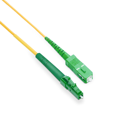 10m (33ft) LC APC to SC APC Simplex OS2 Single Mode LSZH 2.0mm Fiber Optic Patch Cable SFPS