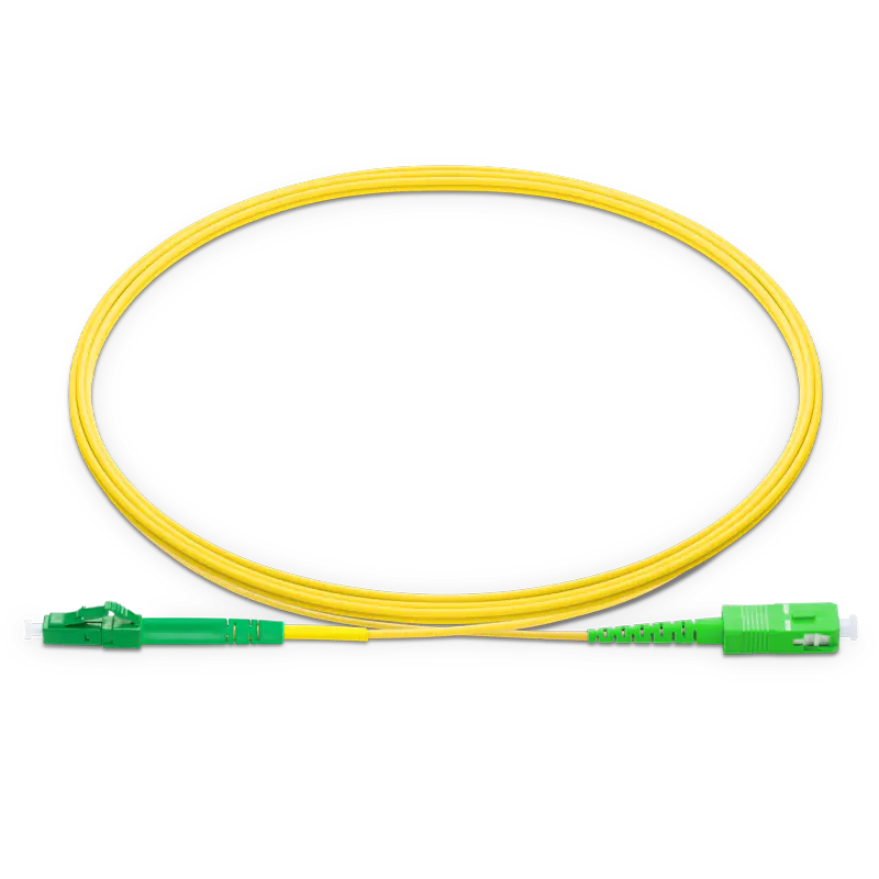 5m (16ft) LC APC to SC APC Simplex OS2 Single Mode LSZH 2.0mm Fiber Optic Patch Cable SFPS