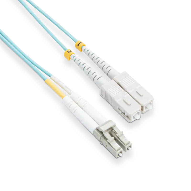 25m (82ft) LC UPC to SC UPC Duplex OM4 Multimode LSZH 2.0mm Fiber Optic Patch Cable SFPS