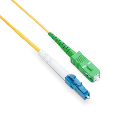 8m (26ft) LC UPC to SC APC Simplex OS2 Single Mode LSZH 2.0mm Fiber Optic Patch Cable SFPS